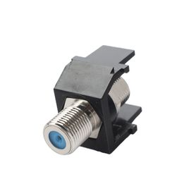 Módulo Acoplador Coaxial Tipo F Keystone De 75 Ohms 3.0 Ghz Color Negro