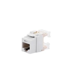 conector jack estilo 110 de impacto tipo keystone categoria 5e de 8 posiciones y 8 cables color blanco74319