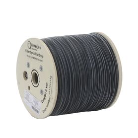 carrete de 2 km de fibra óptica drop plana interiorexterior g657a2 monomodo de 1 hilo unifibra dieléctrica forro negro compatib
