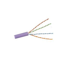 Bobina De Cable U/utp De 4 Pares Zmax Cat6a Soporte De Aplicaciones 10gbaset Ls0h Color Violeta 305m
