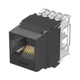 conector jack estilo 110 de impacto tipo keystone categoria 6a de 8 posiciones y 8 cables color negro201110