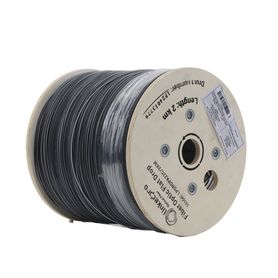 carrete de 2 km de fibra óptica drop plana interiorexterior g657a2 monomodo de 2 hilos bifibra dieléctrica forro negro  no sopo
