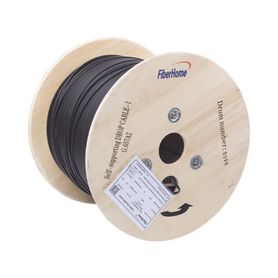 carrete de 1 km de fibra óptica aérea mini figura 8 g657a2 tipo drop monomodo de 1 hilo unifibra color negro span 80171890