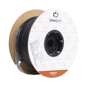 carrete de fibra óptica monomodo con conectores lclc duplex reforzada con kevlar de 100 metros para instalaciones subterráneas 