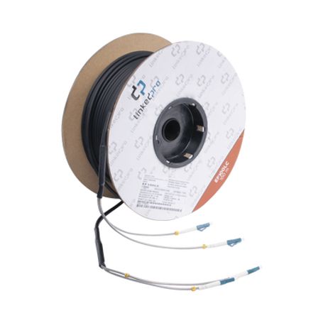 Carrete De Fibra Óptica Monomodo Con Conectores Lclc Duplex Reforzada Con Kevlar De 100 Metros Para Instalaciones Subterráneas P Carrete De Fibra Óptica Monomodo Con Conectores Lclc Duplex Reforzada Con Kevlar De 100 Metros Para Instalaciones Subterráneas P