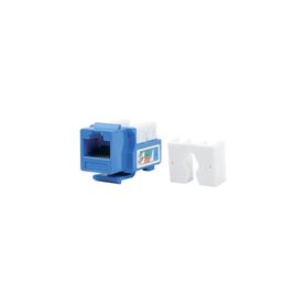 módulo jack keystone  cat5e con terminación 110 punchdown para faceplate  color azul65956