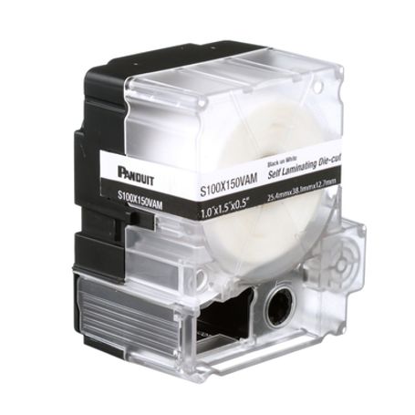 Casete De 175 Etiquetas Autolaminadas De 25.4 X 38.1 Mm Para Cables De 4 A 8.1 Mm De Diámetro Área De Impresión Color Blanco