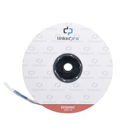 Carrete De Fibra Óptica Monomodo Con Conectores Scsc Duplex Reforzada Con Kevlar De 200 Metros Para Instalaciones Subterráneas P